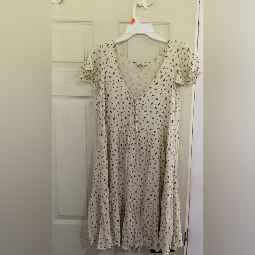 American Eagle Outfitters Beige Floral Mini Dress